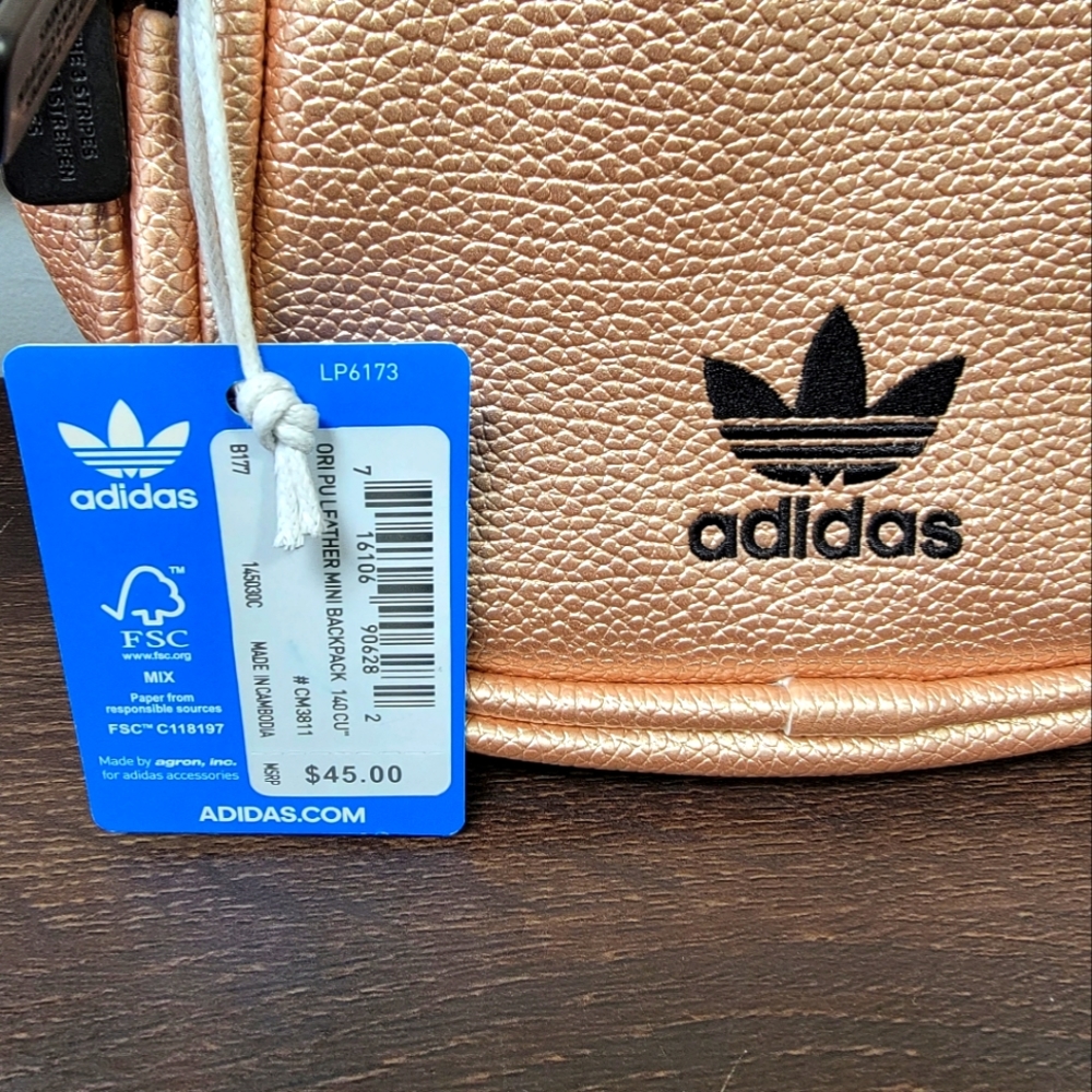 BRAND NEW Adidas Originals Mini PU Leather Backpack - Picture 5 of 5